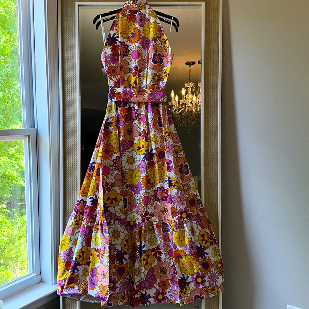 BORGO DE NOR Good Vibes Pink Biba Cotton Dress - Picture 13 of 16